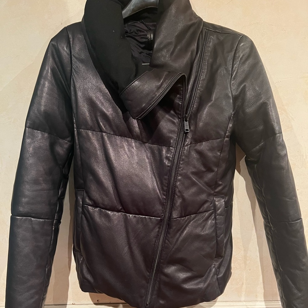 7 for all mankind leather jacket